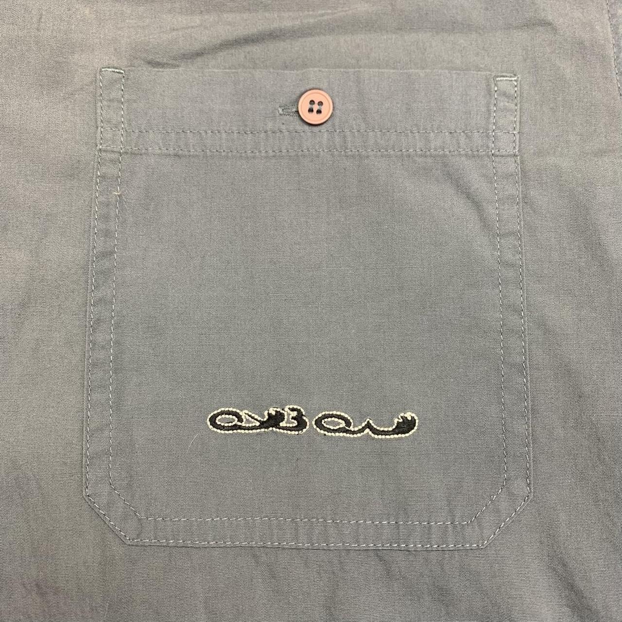 Oxbow 00s blue-grey collar button shirt