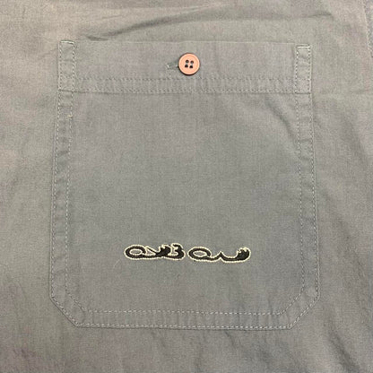 Oxbow 00s blue-grey collar button shirt