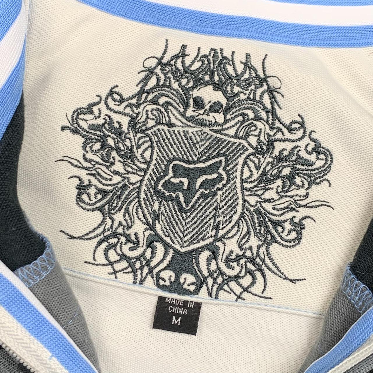 Fox Racing 00s white black coach jacket / jumper