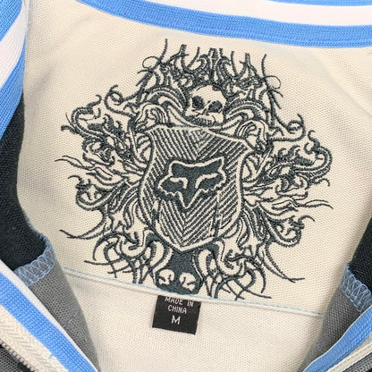 Fox Racing 00s white black coach jacket / jumper
