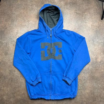 DC Shoes 00s blue grey reversible zip hoodie jacket