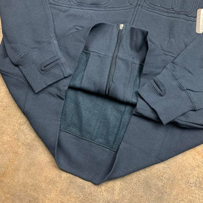 Oakley 00s navy green boxy graphic zip hoodie