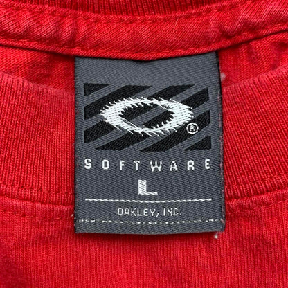 Oakley Software 90s red boxy logo tee