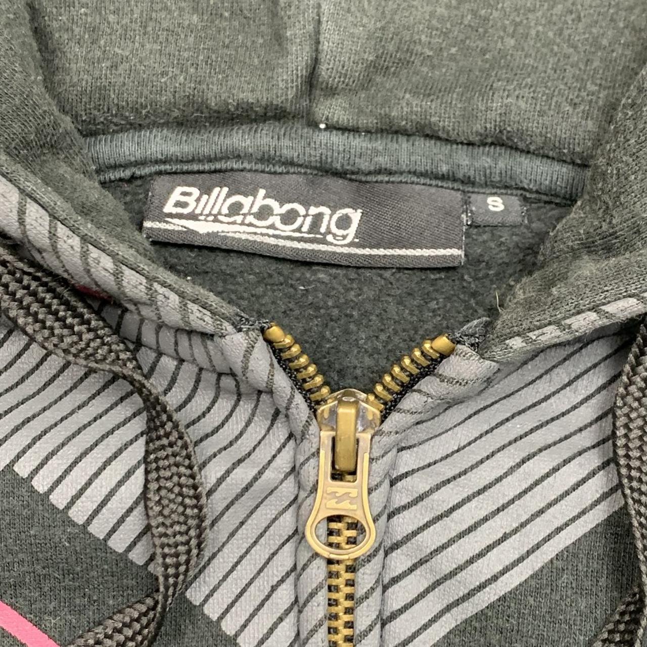 Billabong 00s black grey graphic zip hoodie