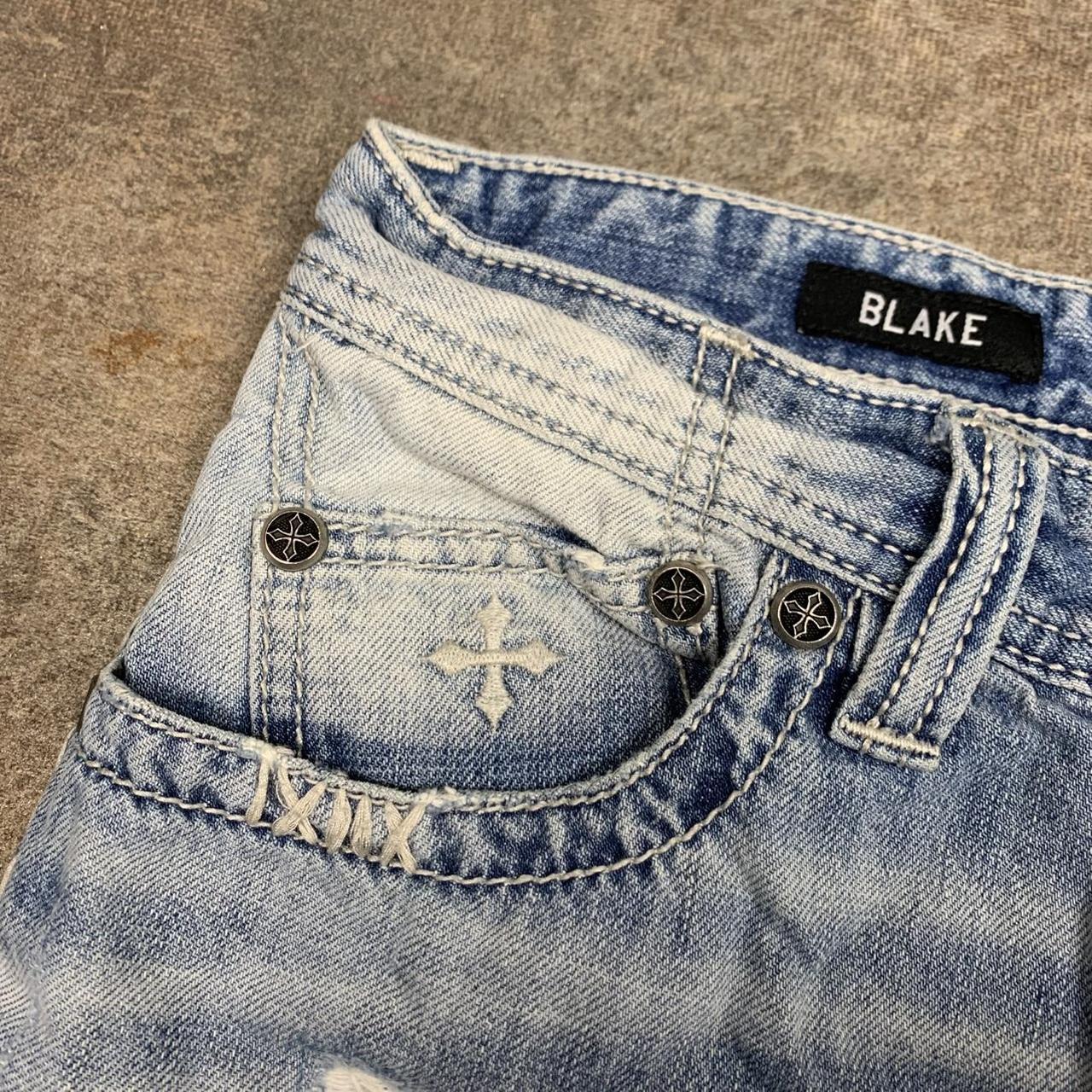 Affliction 00s blue washed baggy denim jeans