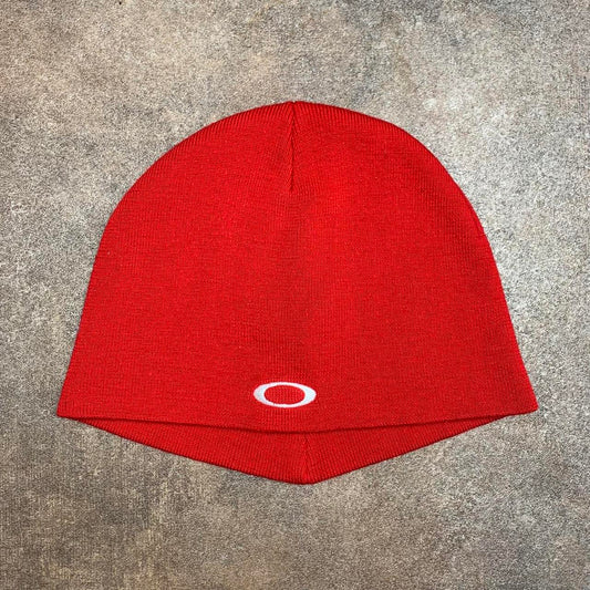 Oakley Software 00s red logo skully beanie