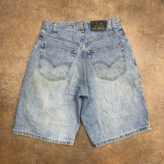 Levi’s Silvertab 00s baggy washed light blue denim jorts