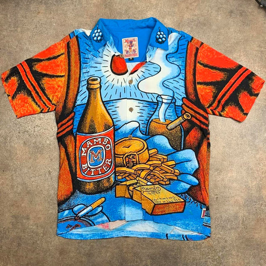 Mambo 90s Loud Shirt rare graphic Hawaiian polo shirt