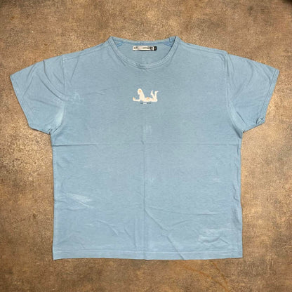 Quiksilver 90s light blue boxy graphic tee