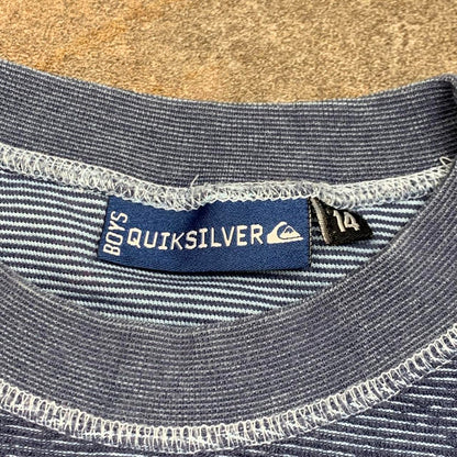 Quiksilver 90s navy blue graphic long sleeve tee