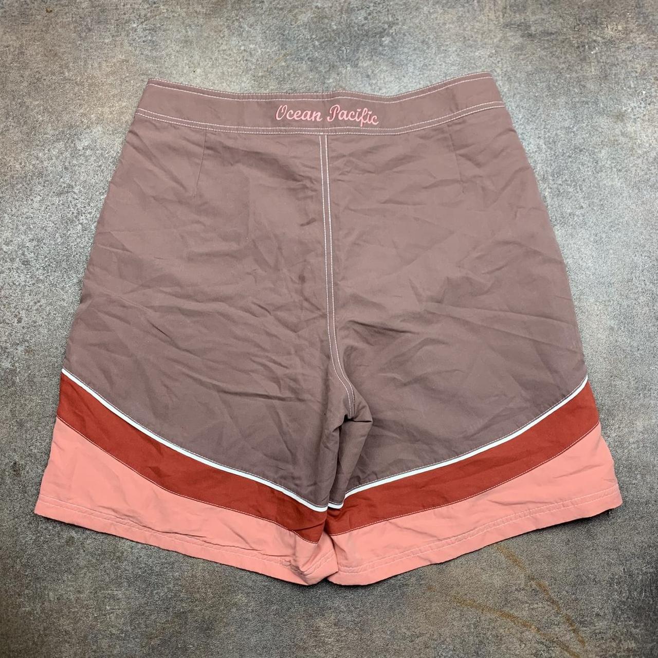 Ocean Pacific 00s brown pink baggy boardshorts