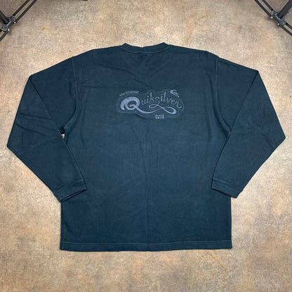 Quiksilver 90s black graphic knit jumper