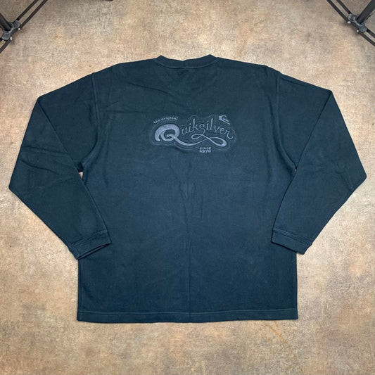 Quiksilver 90s black graphic knit jumper