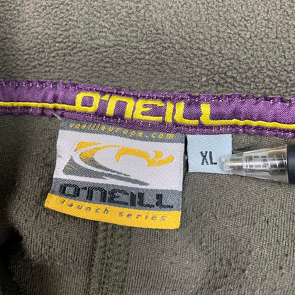 O'Neill 00s cream brown quarter zip fleece