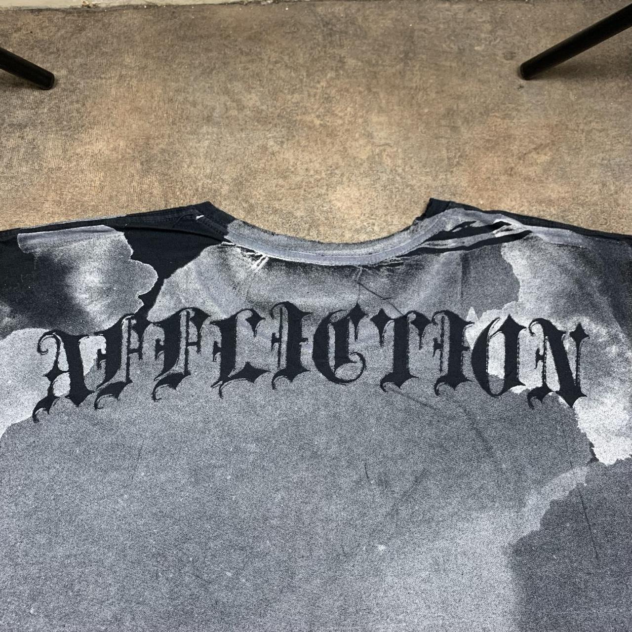 Affliction 00s black grey grunge graphic tee