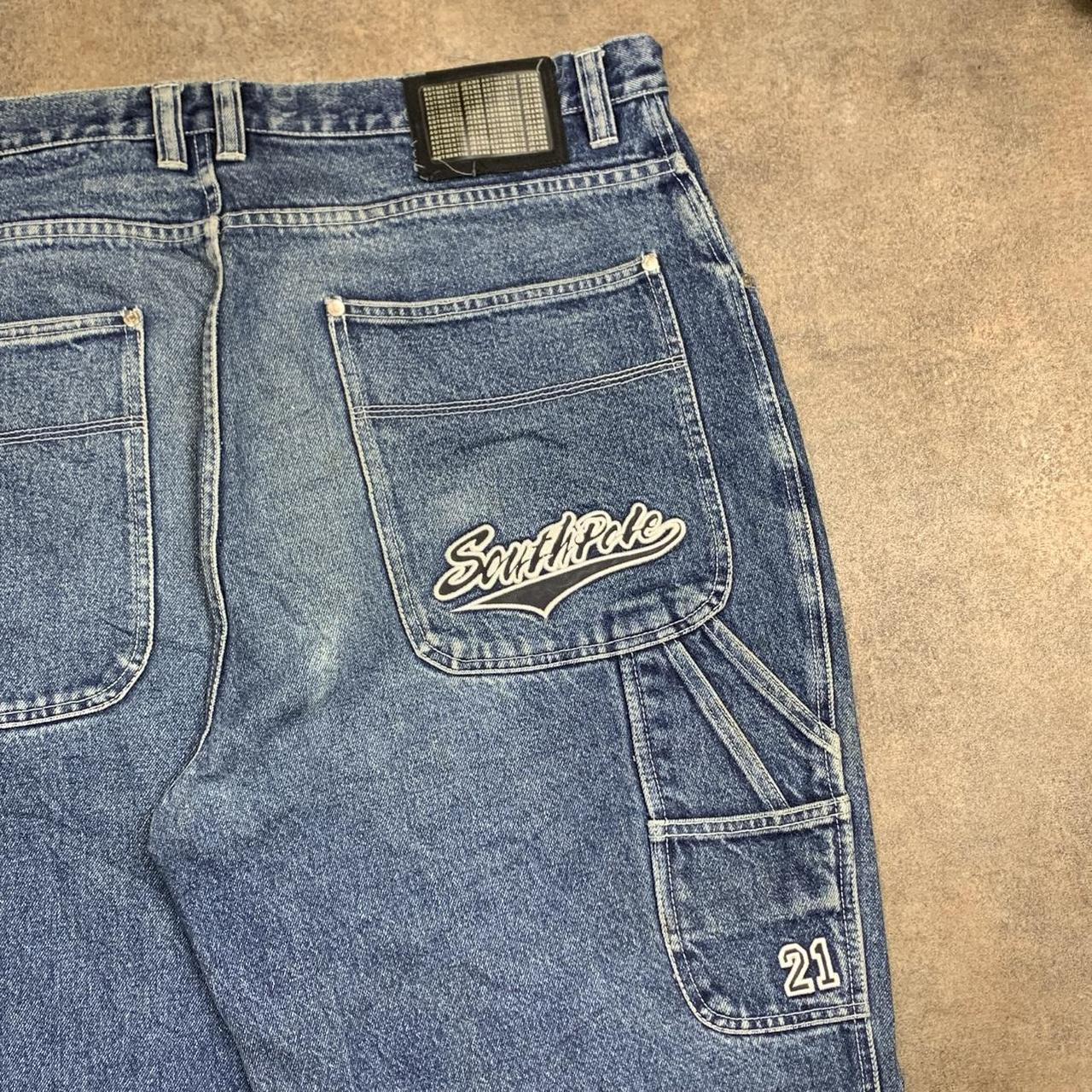 Southpole 00s graphic carpenter baggy blue denim jeans