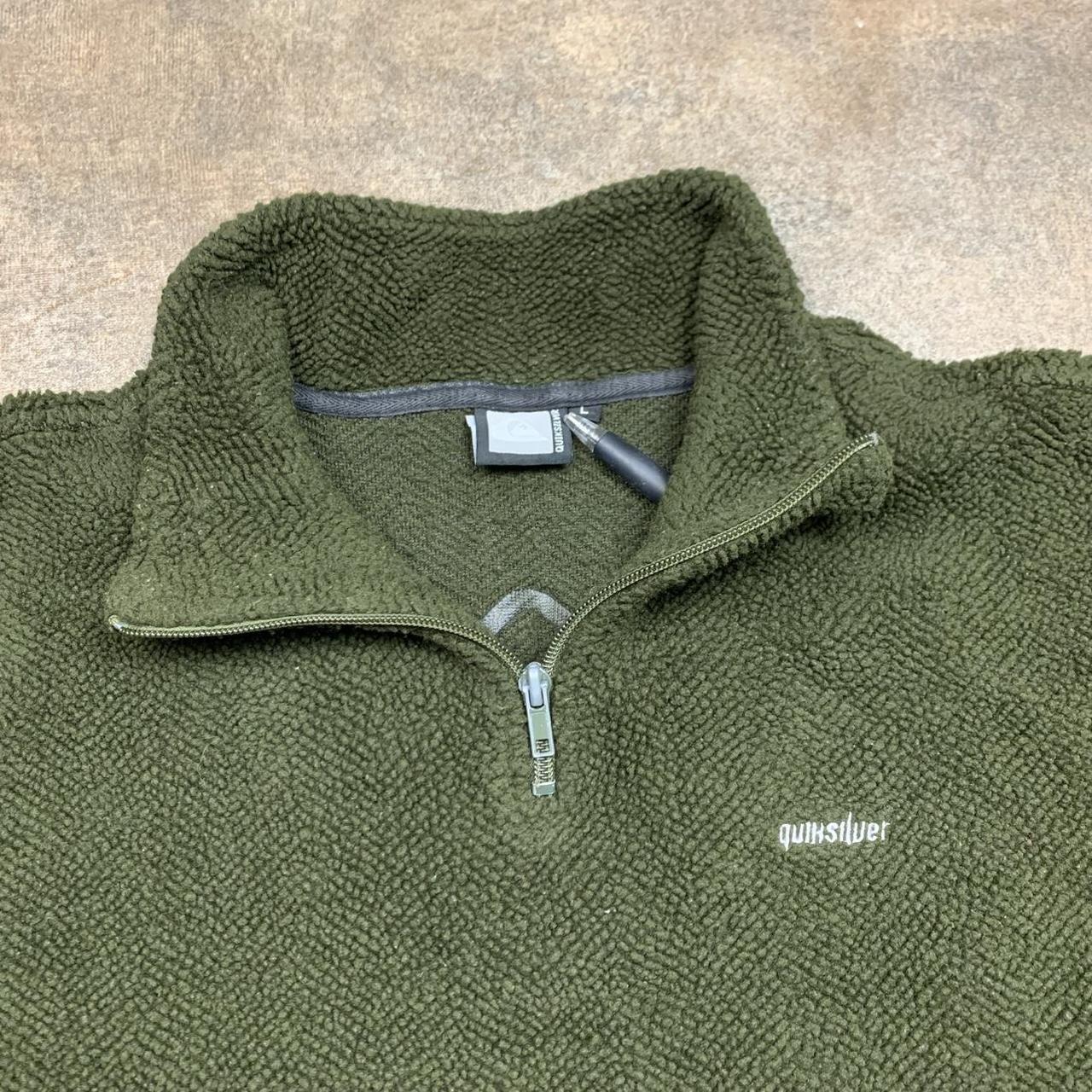 Quiksilver 90s khaki graphic boxy fleece