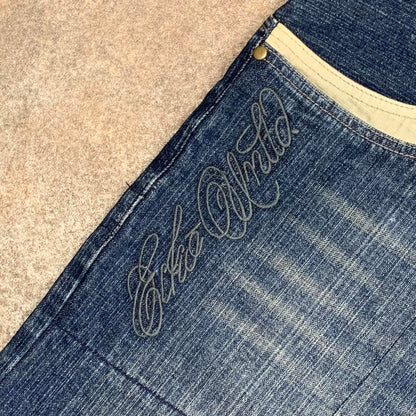 Ecko Unltd. 00s baggy faded navy blue denim jeans