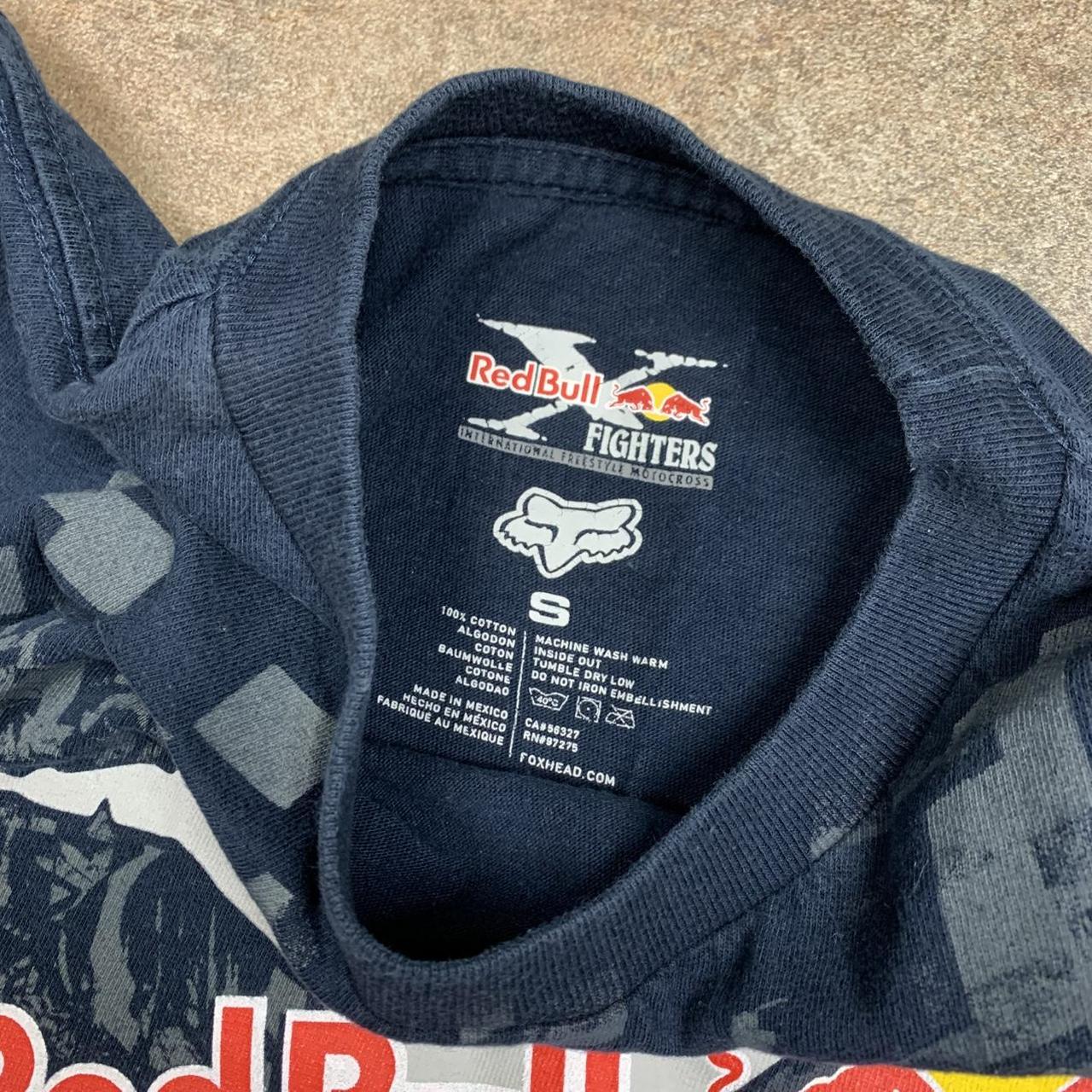 Fox Racing x Red Bull 00s navy grey graphic tee