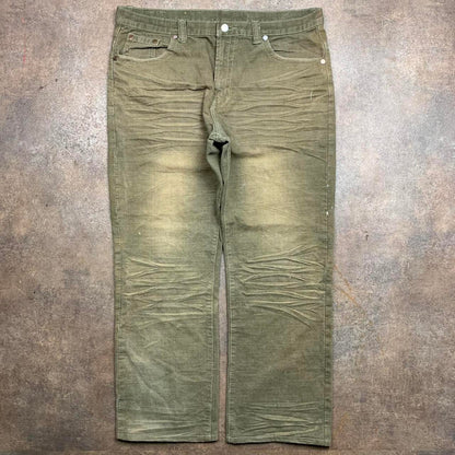 Brooklyn Xpress 90s khaki graphic baggy denim jeans
