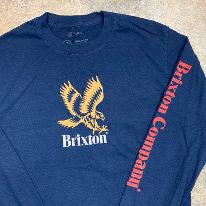 Brixton graphic navy long sleeve tee