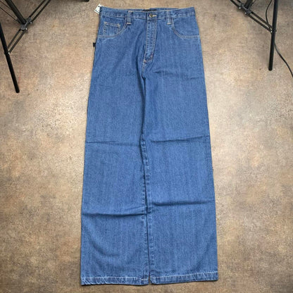 Criminal Damage 90s navy blue baggy carpenter jeans