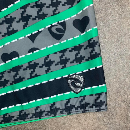 Rip Curl 00s black green baggy boardshorts