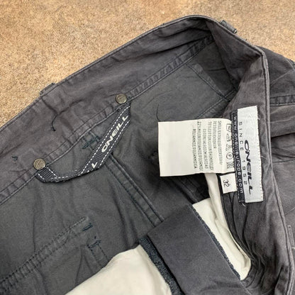 O'Neill 00s grey baggy graphic cargo trousers
