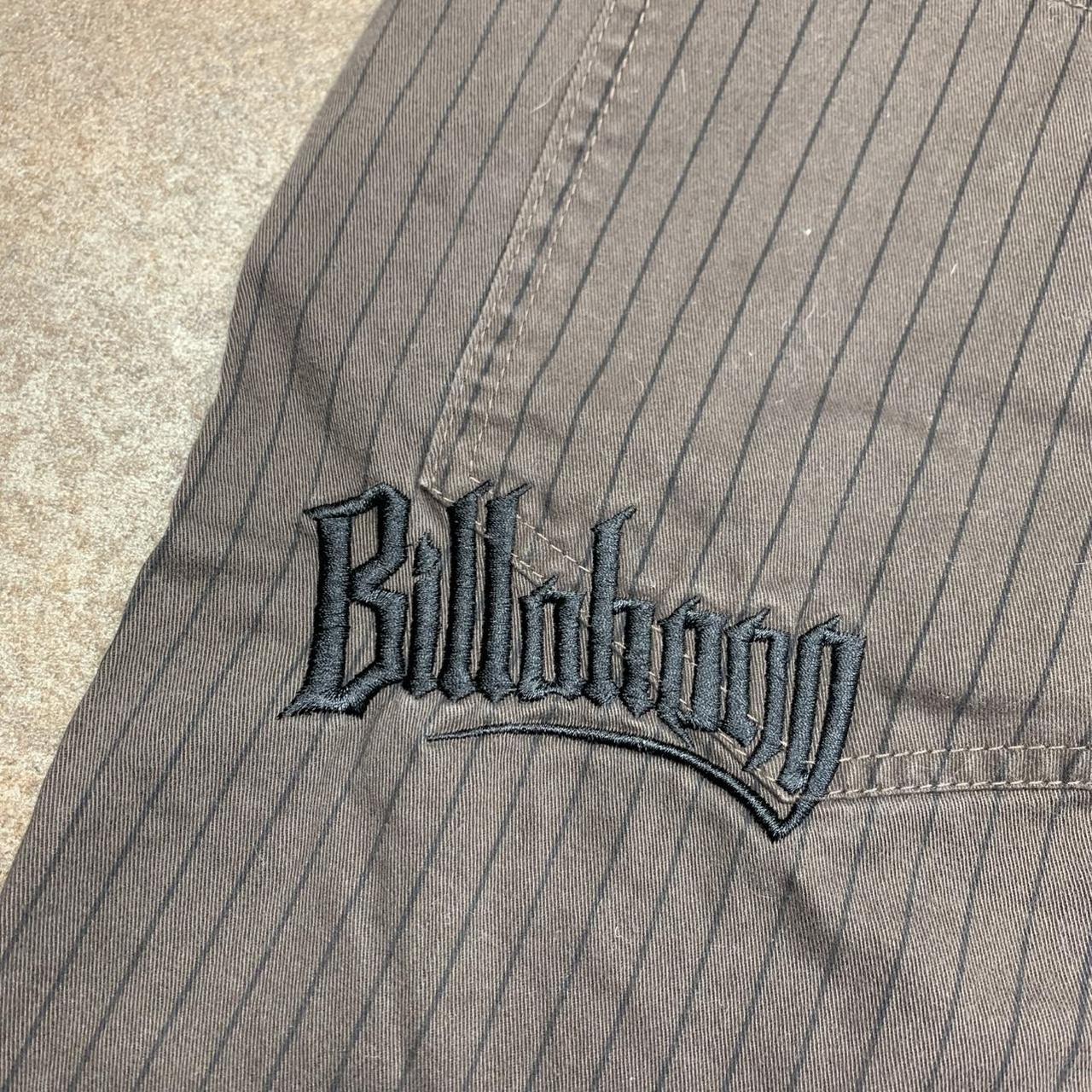 Billabong 00s brown striped graphic baggy shorts