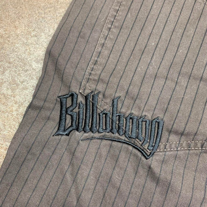 Billabong 00s brown striped graphic baggy shorts