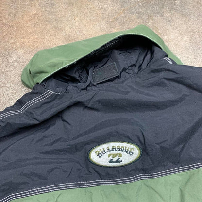Billabong heavy weather 90s black green jacket