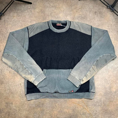 Quiksilver 00s black grey boxy sweatshirt