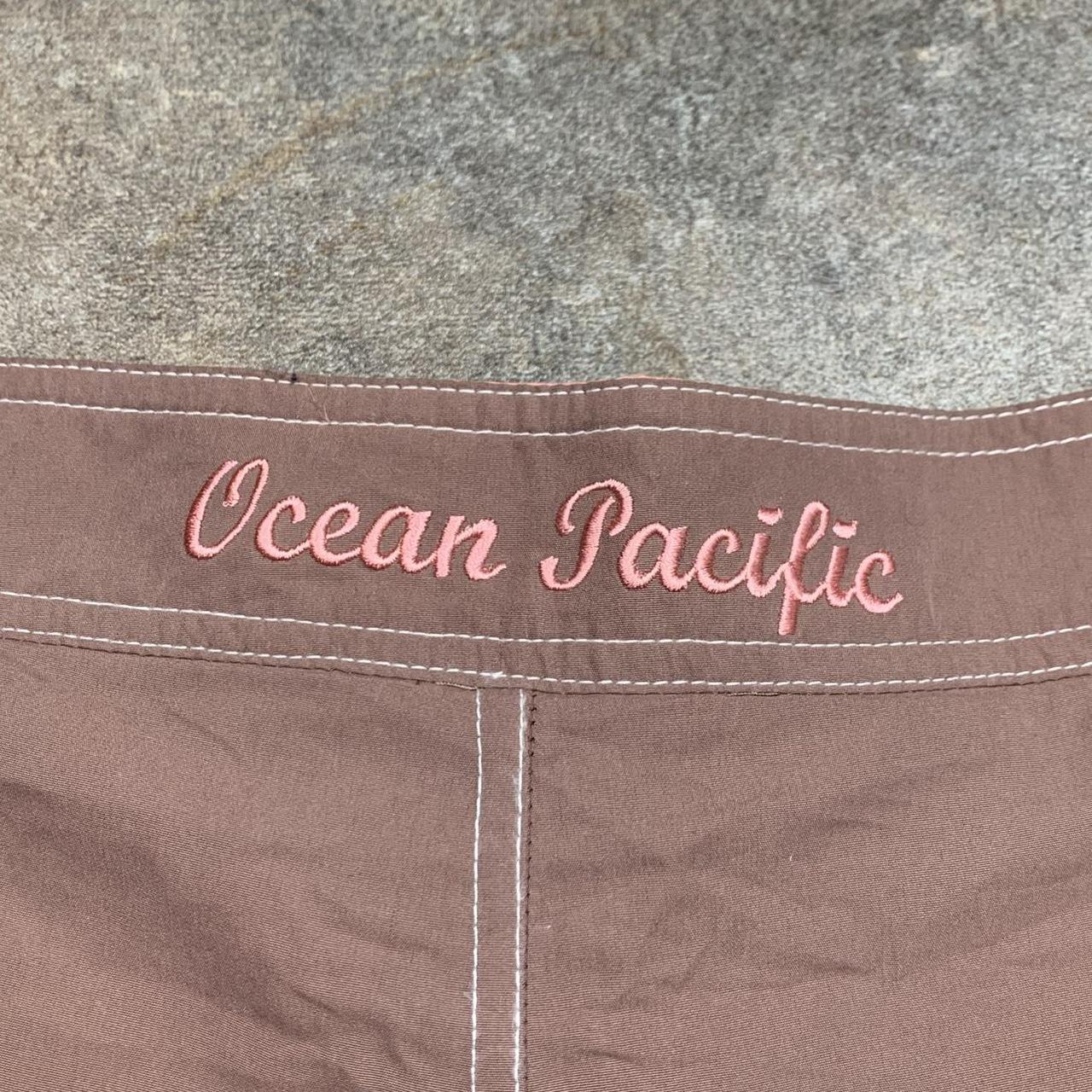 Ocean Pacific 00s brown pink baggy boardshorts