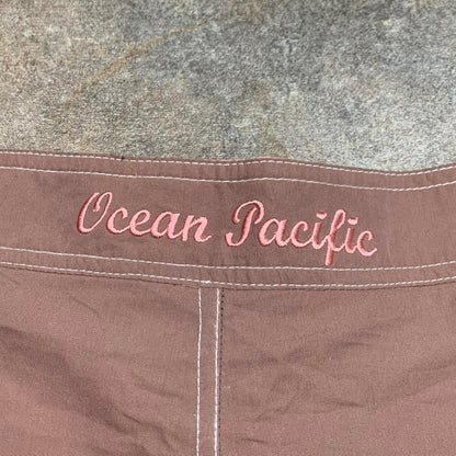 Ocean Pacific 00s brown pink baggy boardshorts