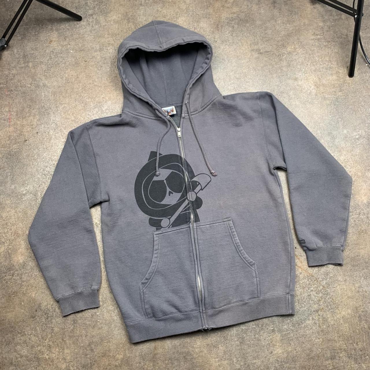 Blind Skateboards 90s graphic grey black zip hoodie