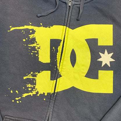 DC Shoes 00s navy faded graphic zip hoodie
