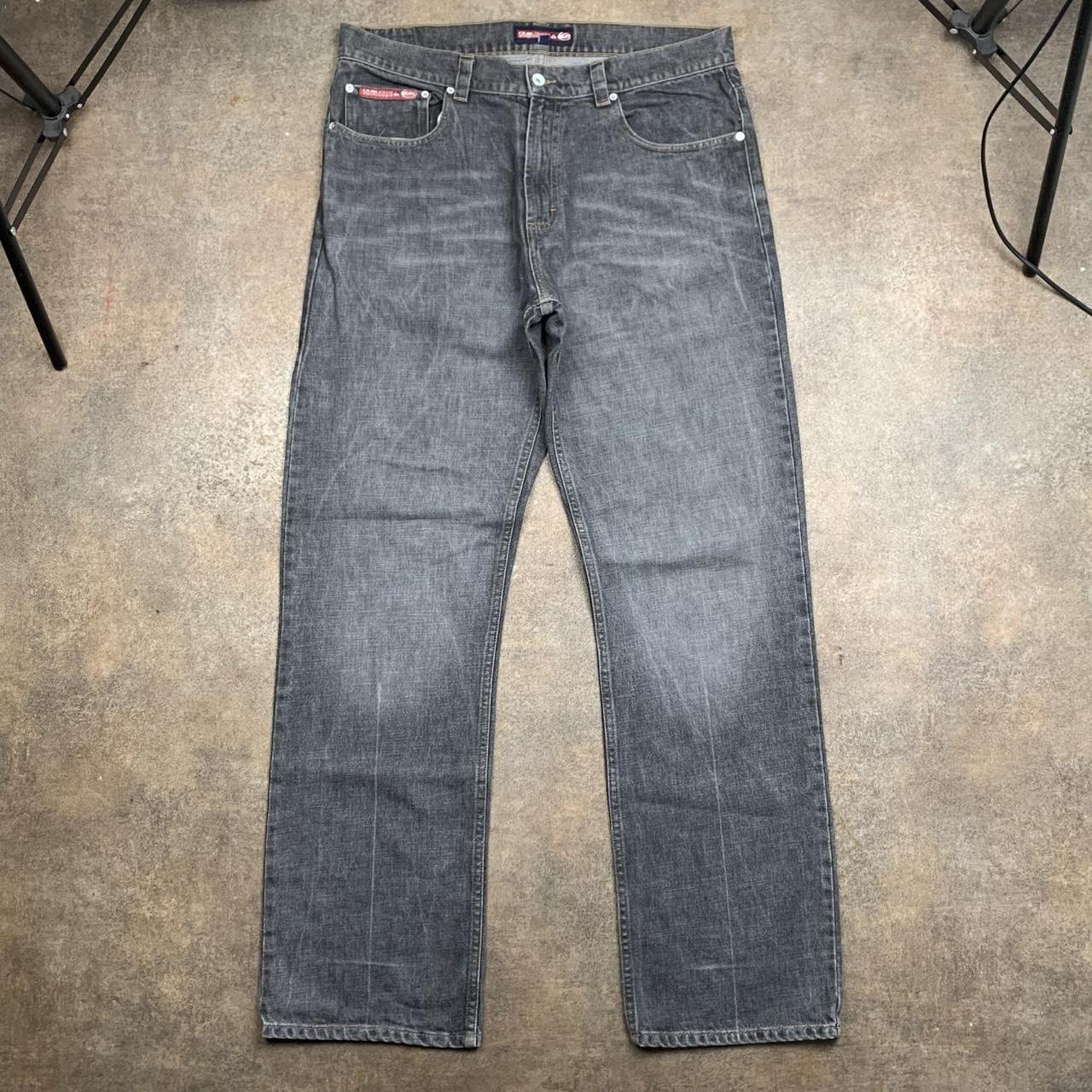 Quiksilver 90s baggy faded black grey denim jeans