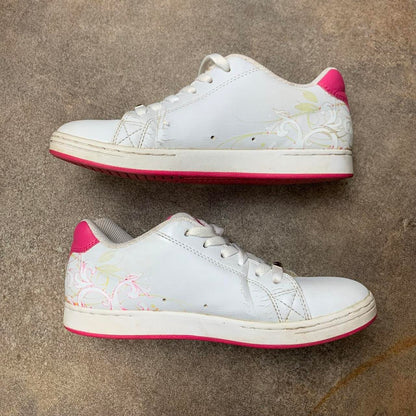DC Shoes Pixies 00s white pink chunky trainers