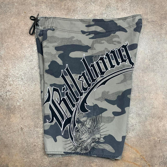 Billabong 00s camo graphic boardshorts