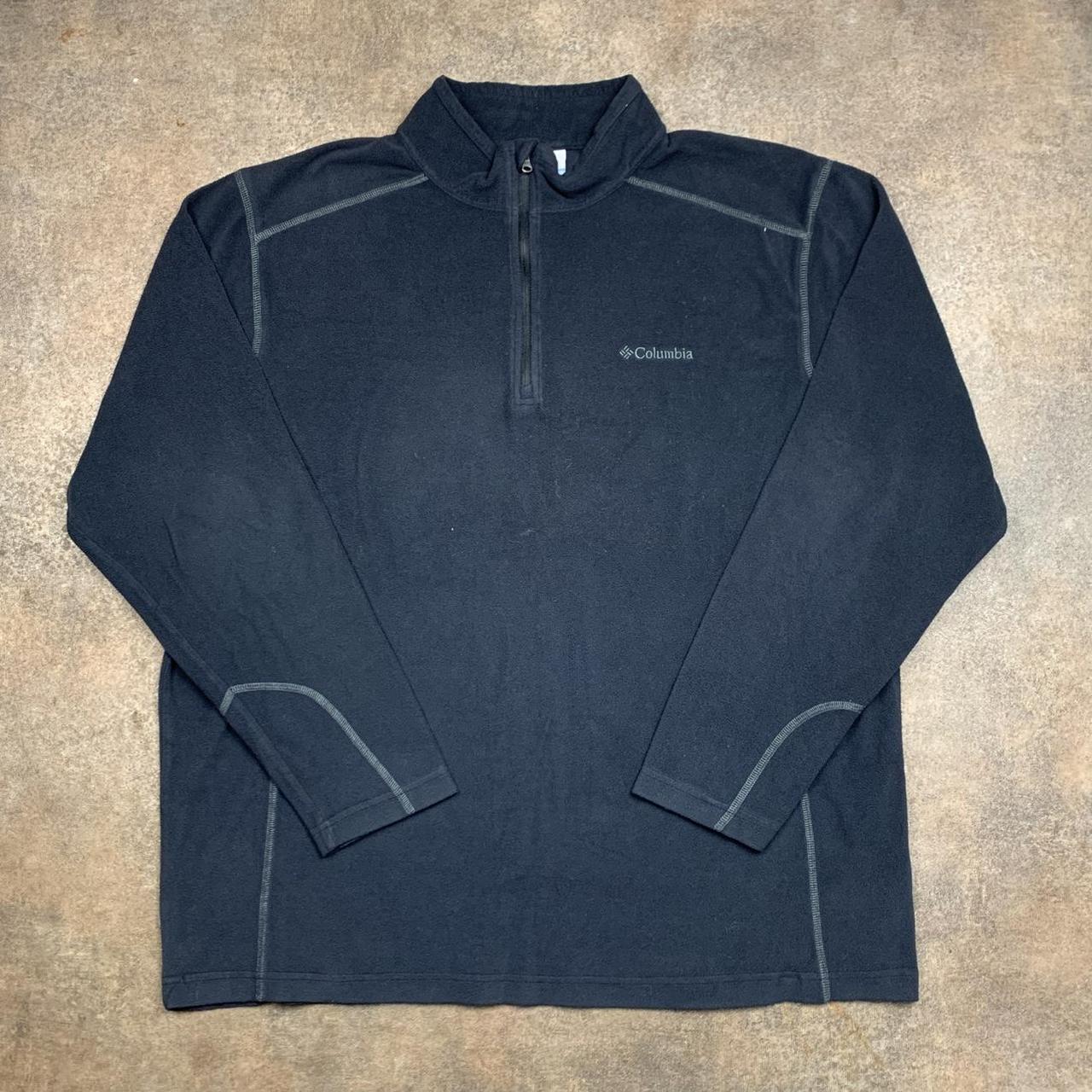 Columbia black grey quarter zip fleece