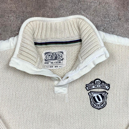 Animal 00s white cream chunky knit jumper