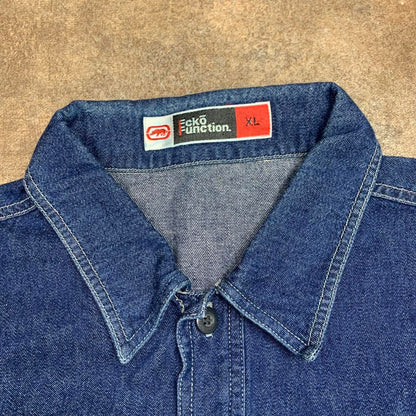 Ecko Function 00s navy graphic denim jacket