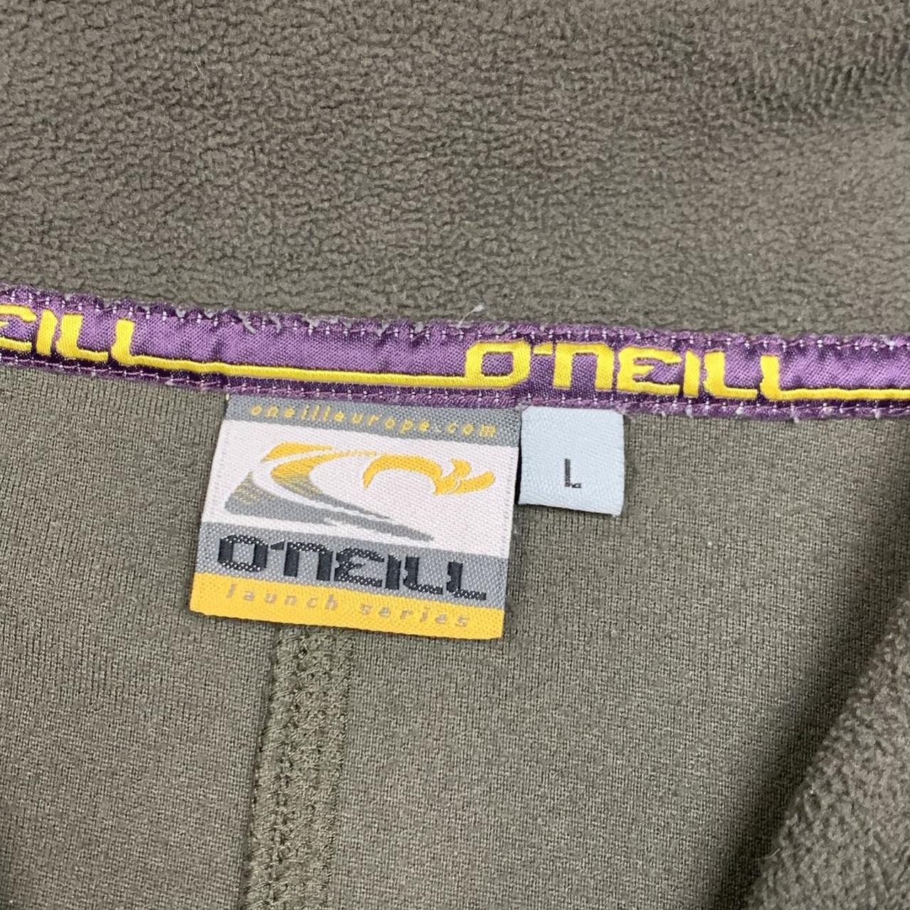 O'Neill 00s cream brown quarter zip fleece