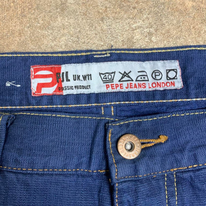 Pepe Jeans 00s navy baggy graphic denim jeans