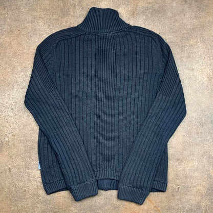 O'Neill 00s navy logo zip cardigan