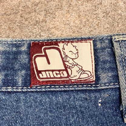 JNCO Flamehead 90s baggy graphic carpenter double knee jeans