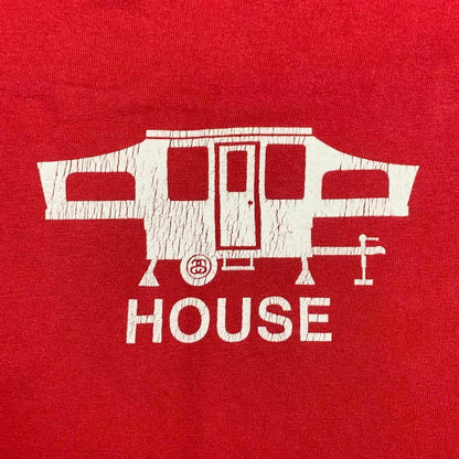 Stüssy 00s red boxy graphic tee
