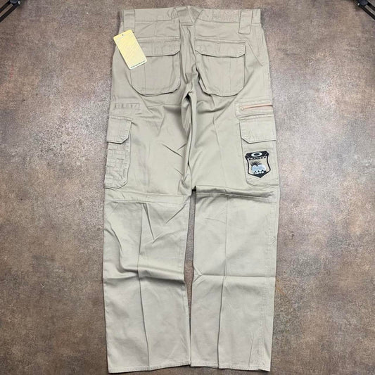 Oakley 00s beige baggy cargo graphic jeans