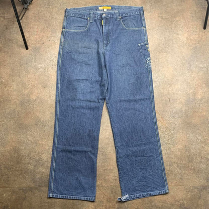 Billabong 00s baggy graphic navy jeans