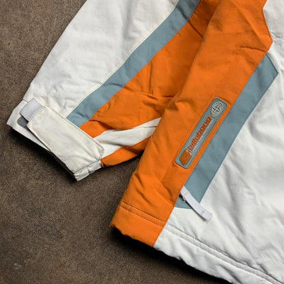 Billabong 90s white orange utilised ski jacket